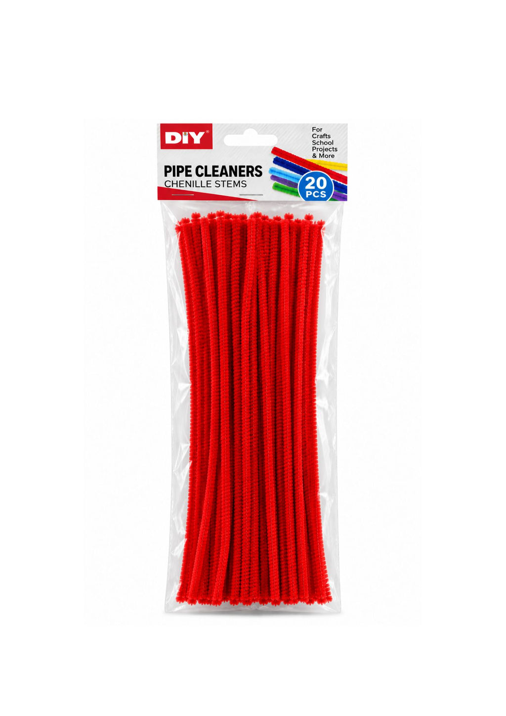 Pipe Cleaners / Chenille Stems – Assorted Colors, 20 PCS