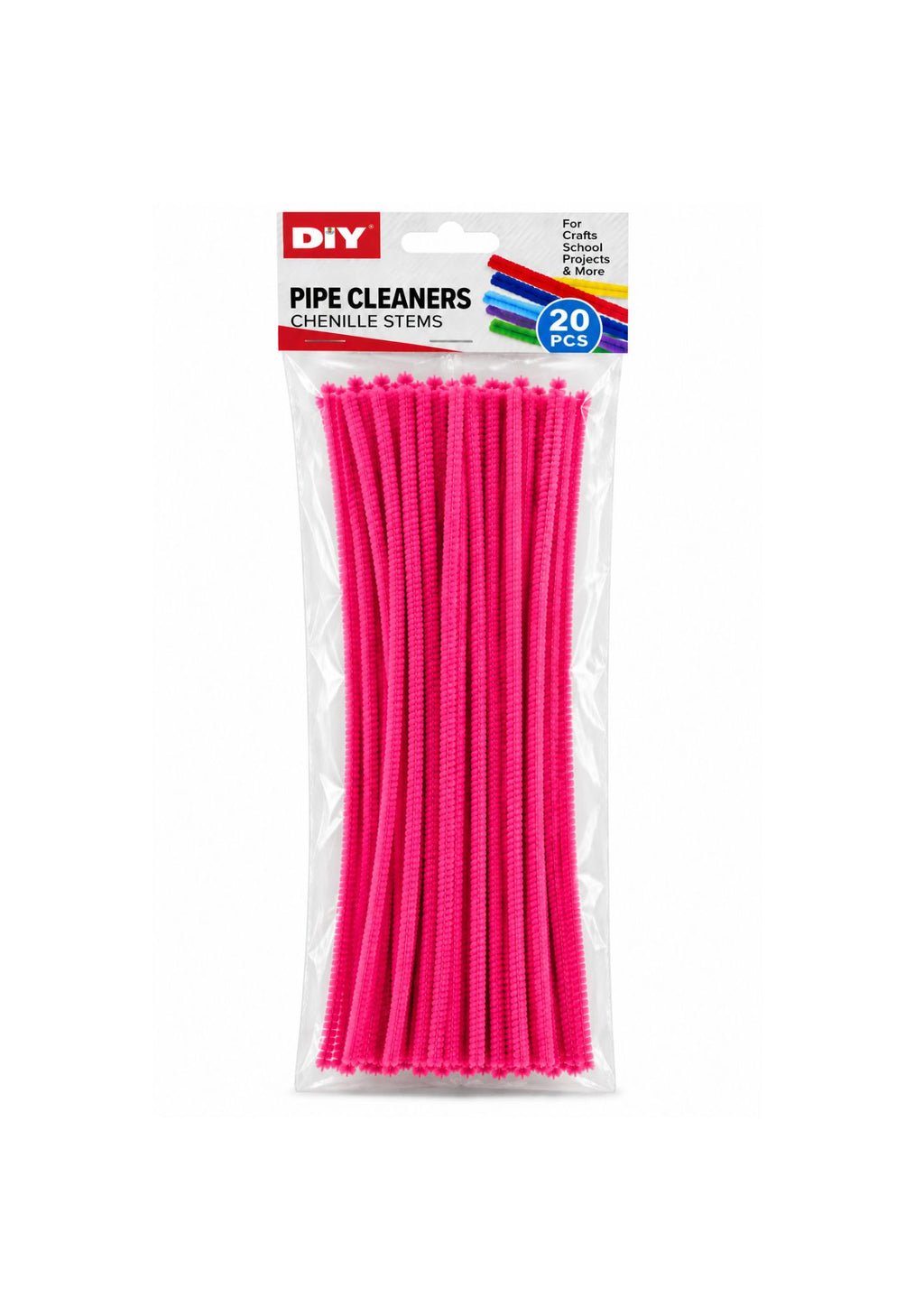Pipe Cleaners / Chenille Stems – Assorted Colors, 20 PCS