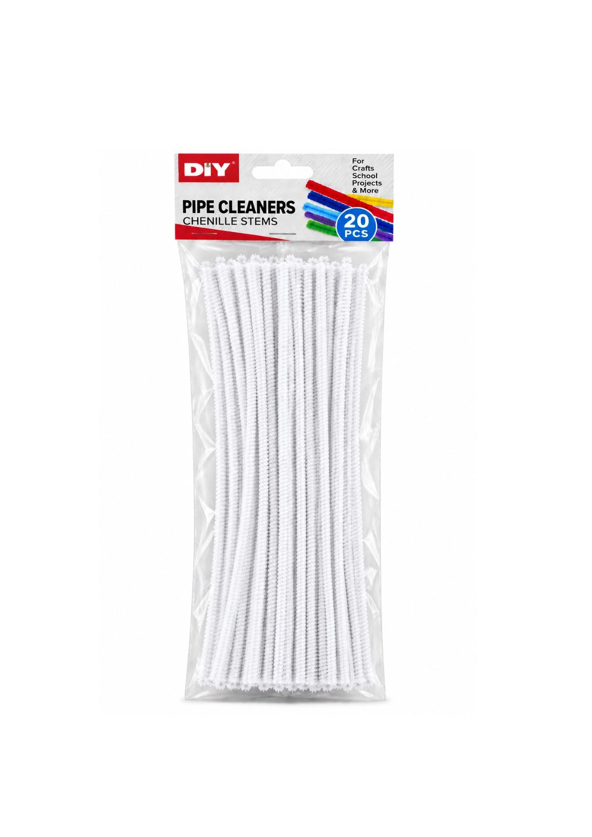 Pipe Cleaners / Chenille Stems – Assorted Colors, 20 PCS