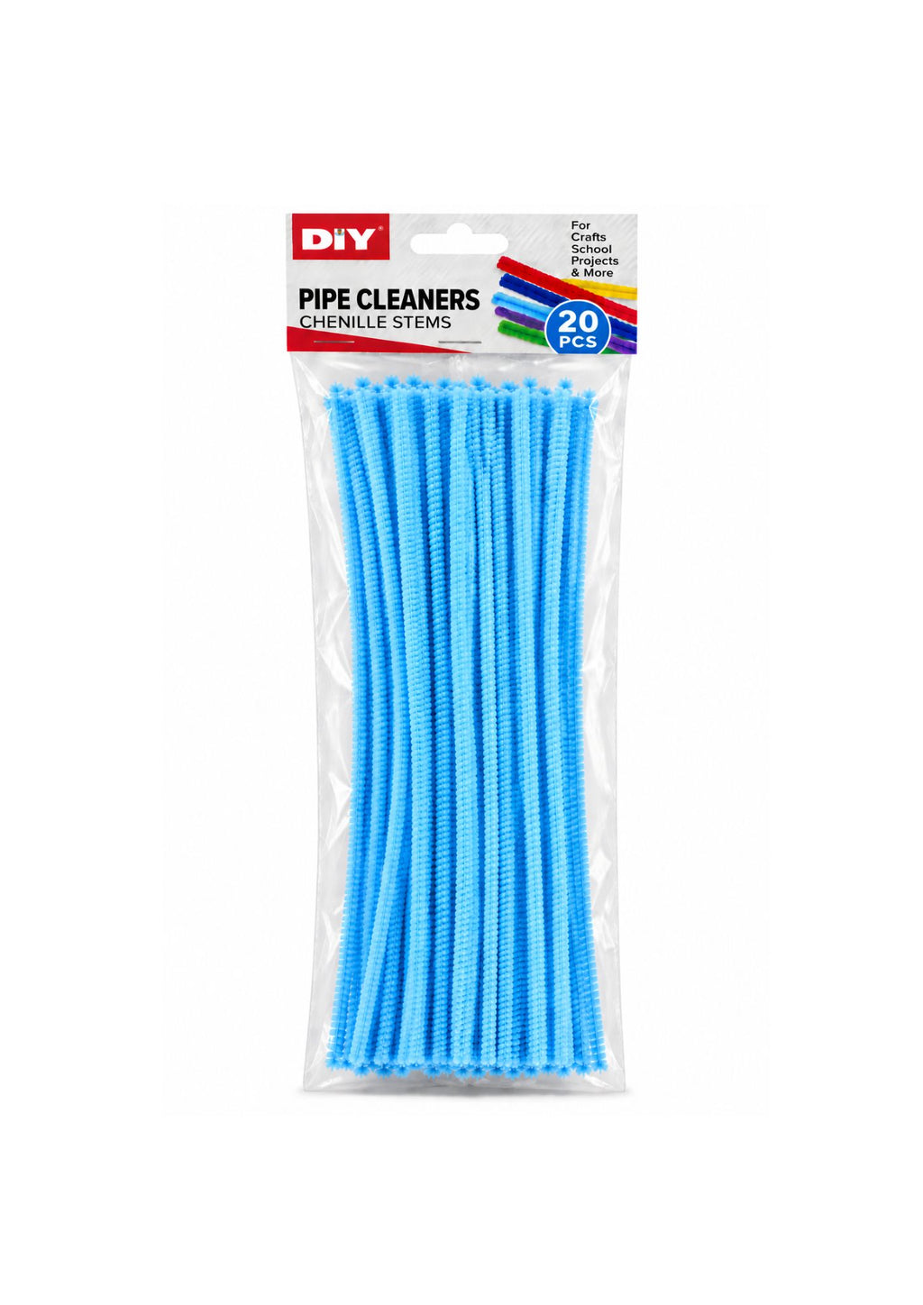 Pipe Cleaners / Chenille Stems – Assorted Colors, 20 PCS
