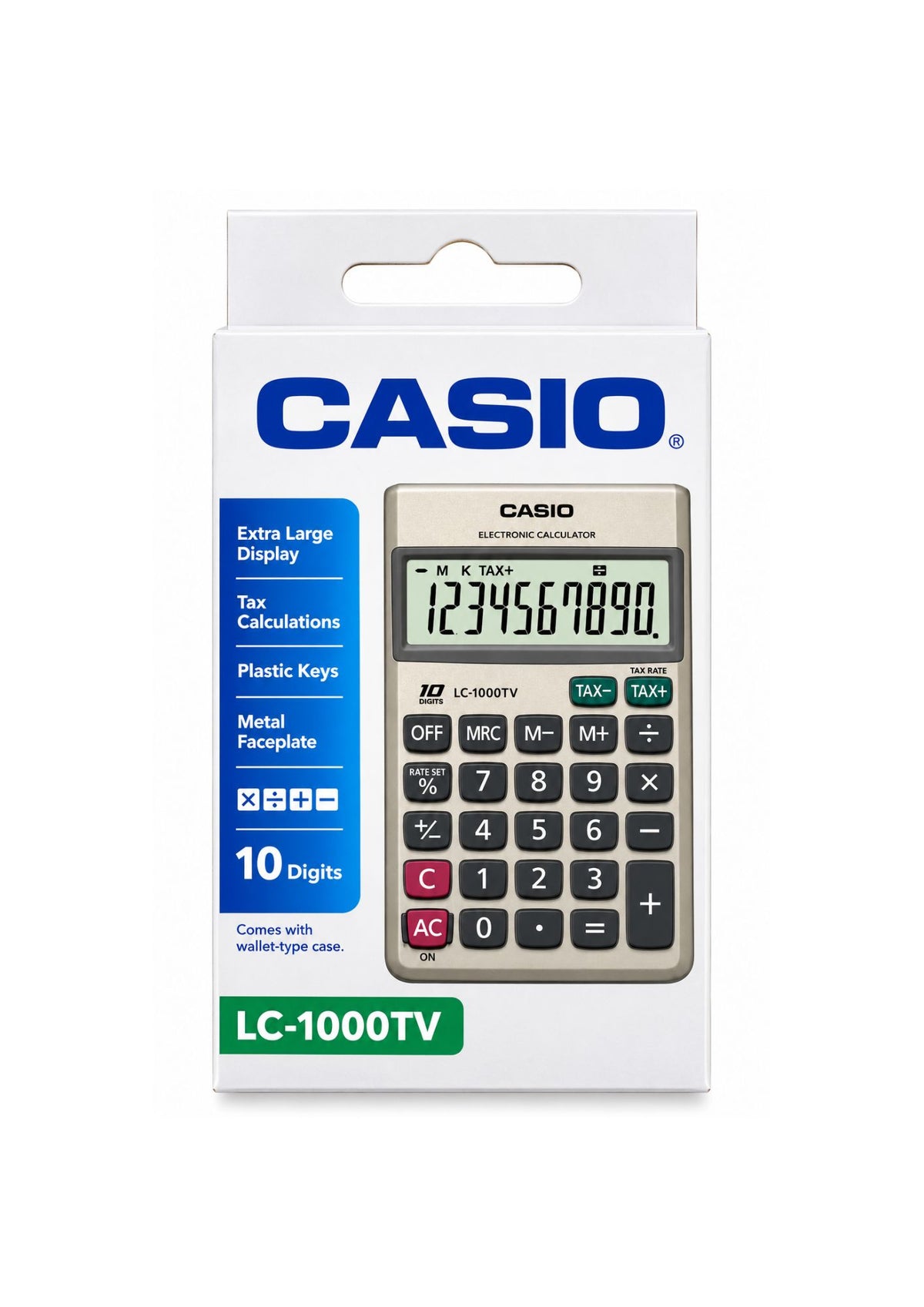 CASIO LC-1000TV 10-DIGIT ELECTRONIC CALCULATOR