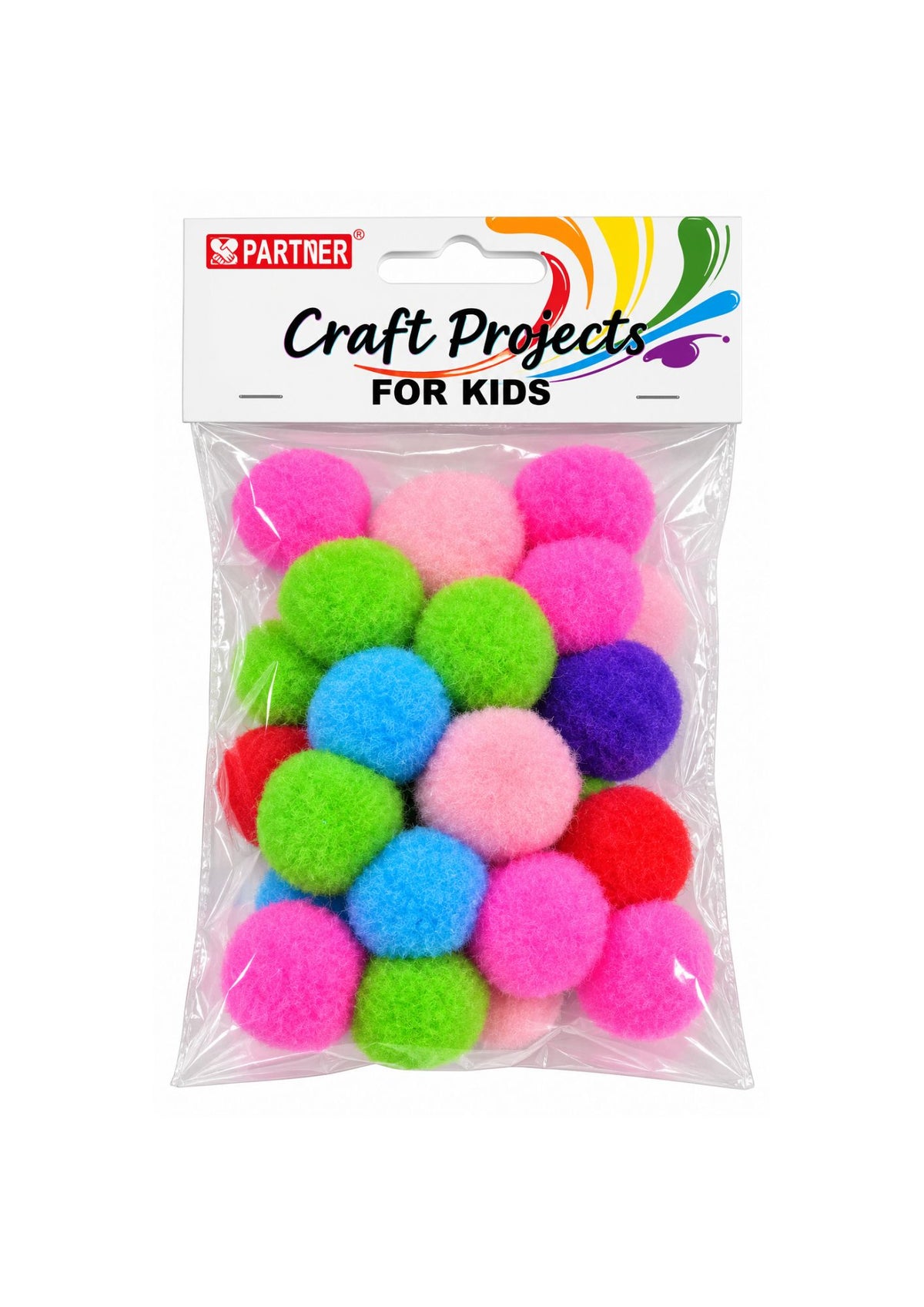 COLOURFUL CRAFT POM POMS FOR KIDS