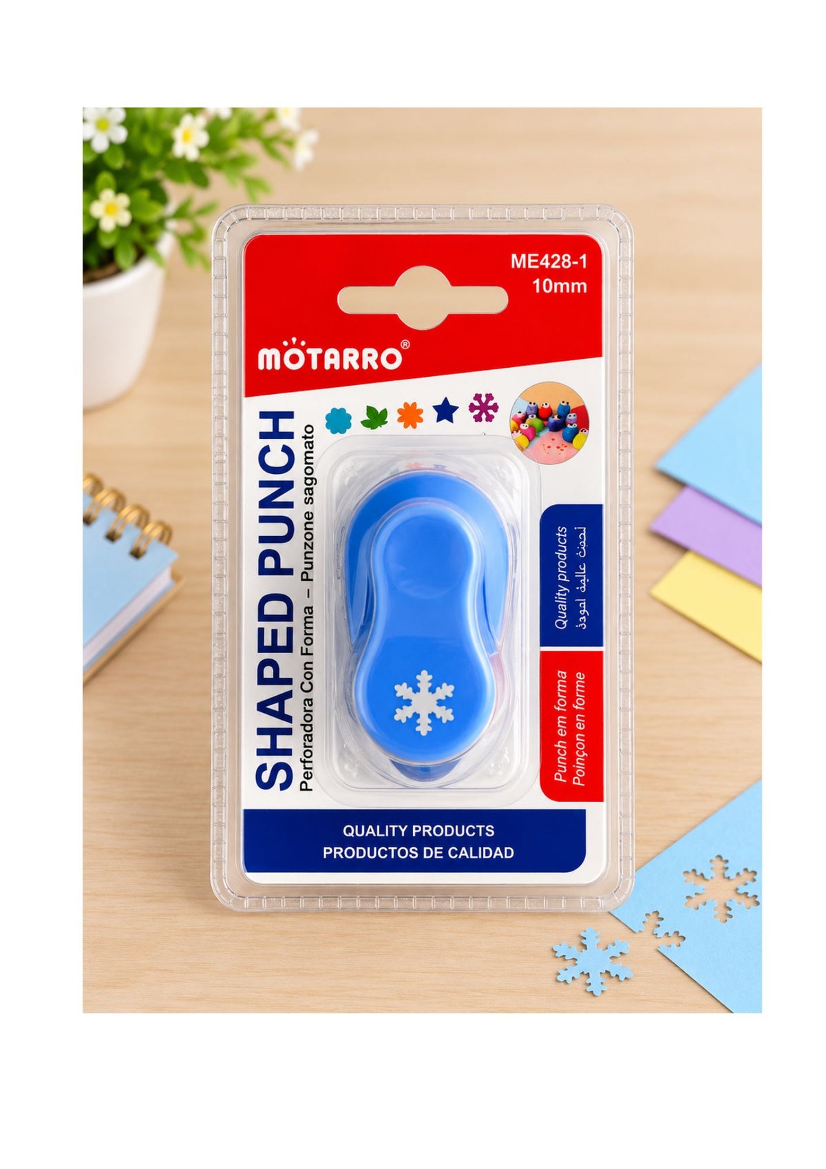 MÖTARRO Shaped Craft Punch – Snowflake Design, 10mm
