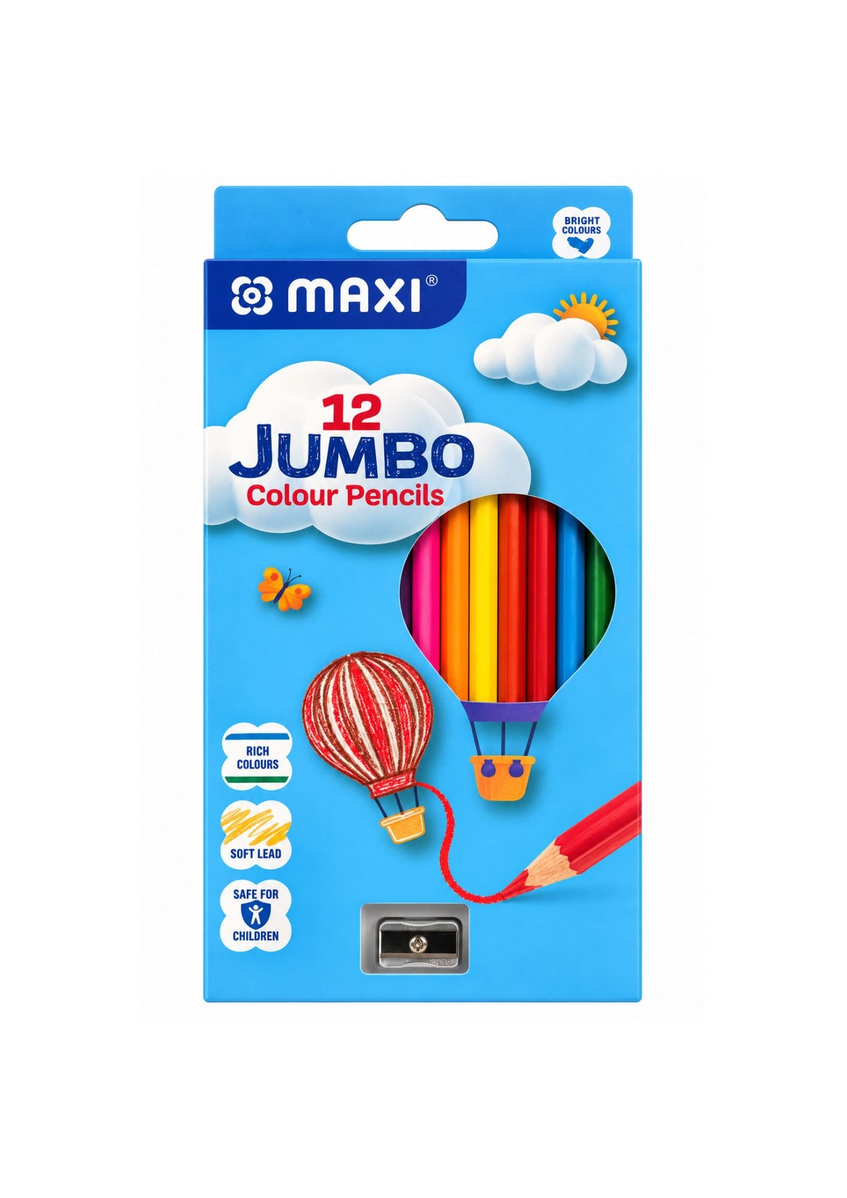 12 JUMBO COLOUR PENCILS SET