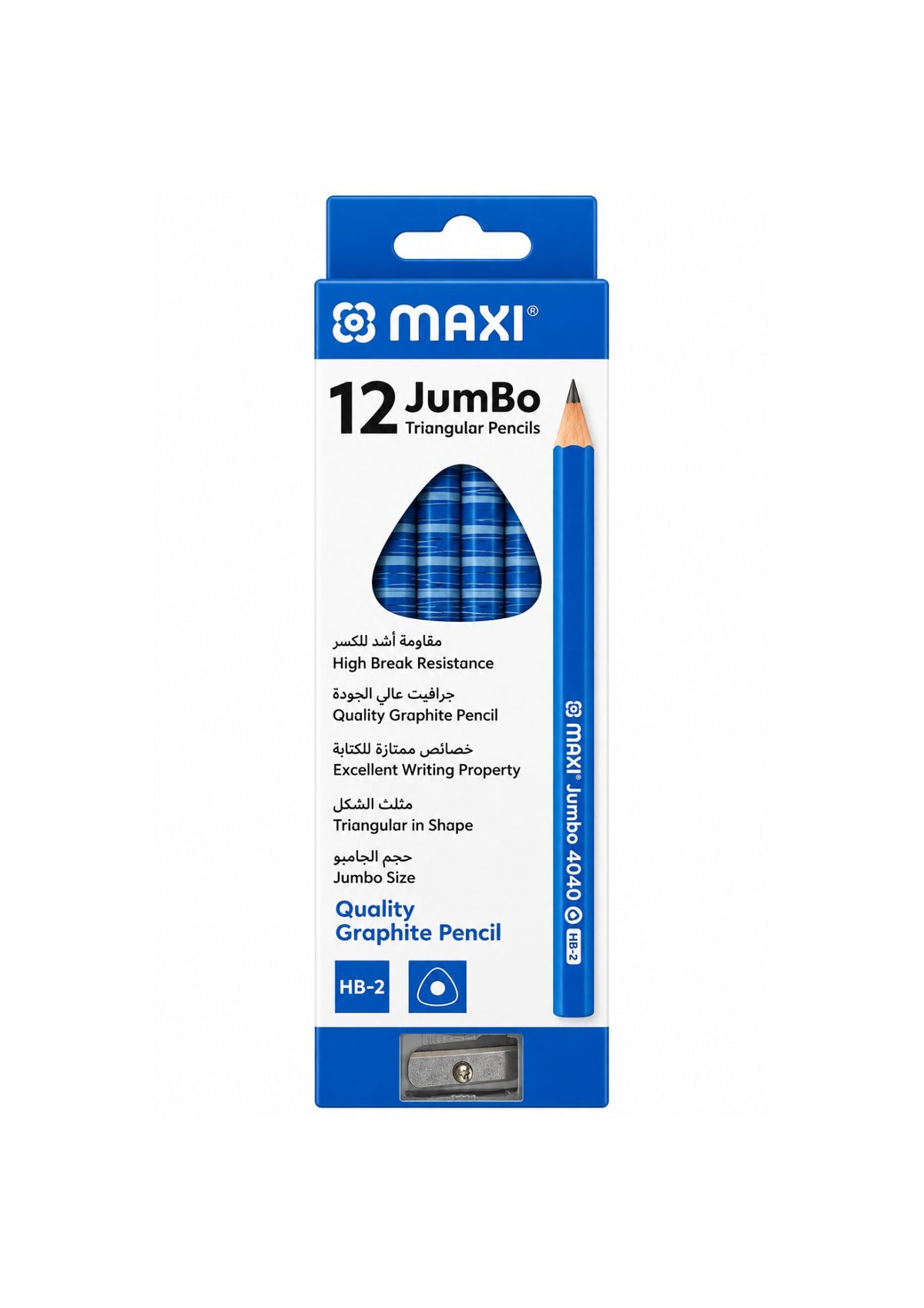 JUMBO TRIANGULAR HB-2 GRAPHITE PENCILS